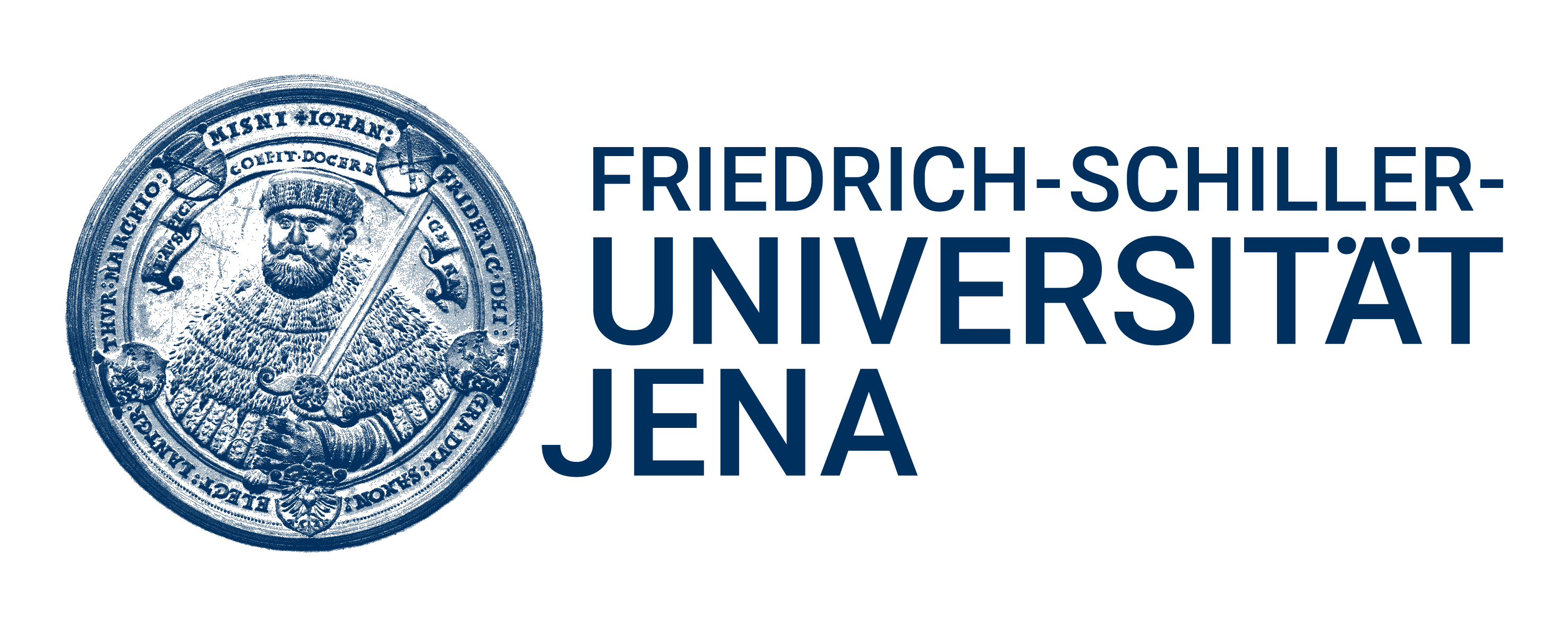 AI generated: The image shows the logo of Friedrich Schiller University Jena. It consists of a round seal and the university's lettering.