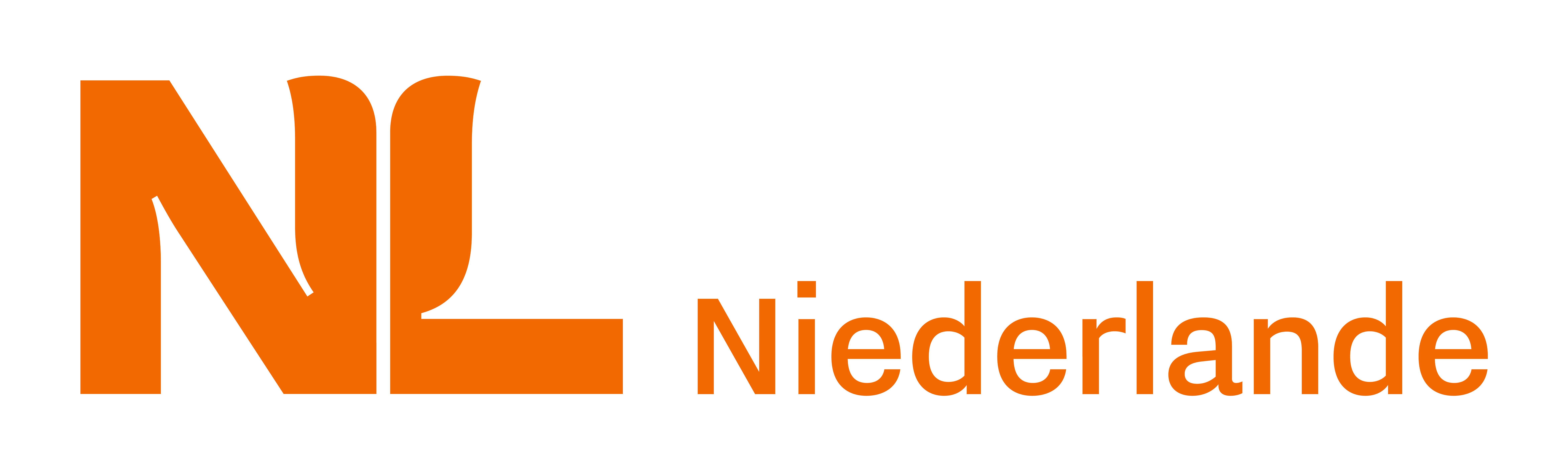 KI generiert: Das Bild zeigt das Logo der Niederlande mit den Initialen "NL" in orange. Daneben steht der Text "Niederlande".