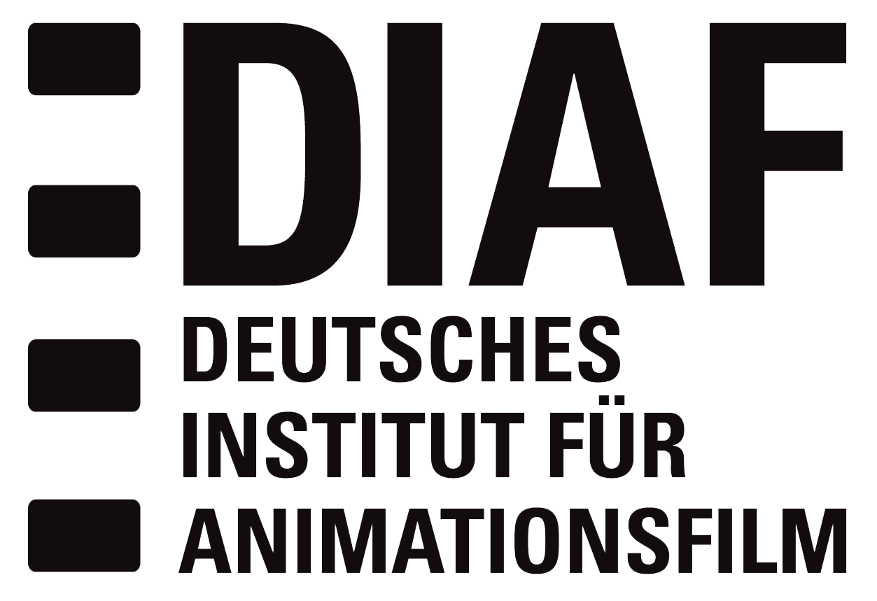 KI generiert: Das Bild zeigt das Logo des Deutschen Instituts für Animationsfilm (DIAF). Der Text des Logos lautet "DIAF Deutsches Institut für Animationsfilm."