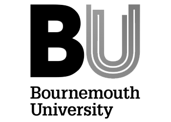 KI generiert: Das Bild zeigt das Logo der Bournemouth University. Es besteht aus den Buchstaben "BU" in einem stilisierten Design und dem darunter stehenden Text "Bournemouth University".